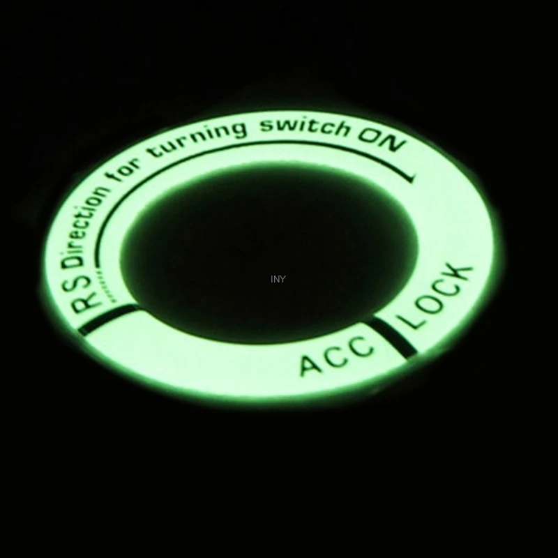 

3D Car Styling Glow Key Ring Hole Sticker Lumunous Ignition Switch Cover Motorcycle Decal Circle Light Decoration Universl Fit