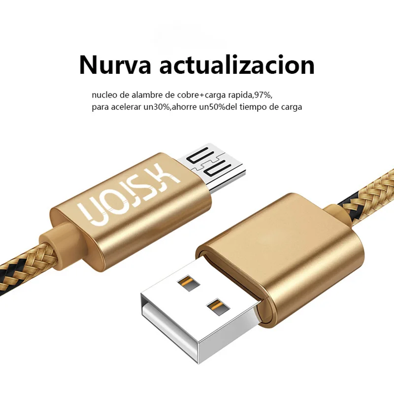 1 m 2 m المصغّر usb كابل 3A سريع شحن سلك Microusb شاحن الحبل ل سامسونج هواوي Xiaomi LG Andriod سلك Microusb المحمول كابلات الهاتف