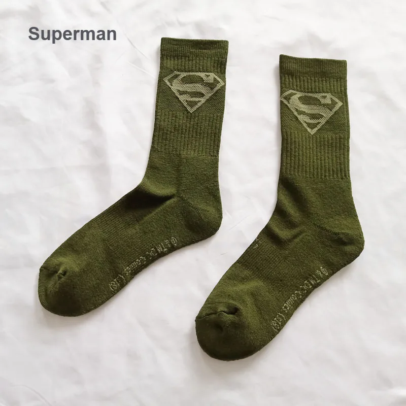 Носки для женщин и мужчин, аниме чудо-женщина, Каратель, гольфы, Бэтмен, Капитан Америка, Супермен, носки с героями мультфильмов, домашние носки