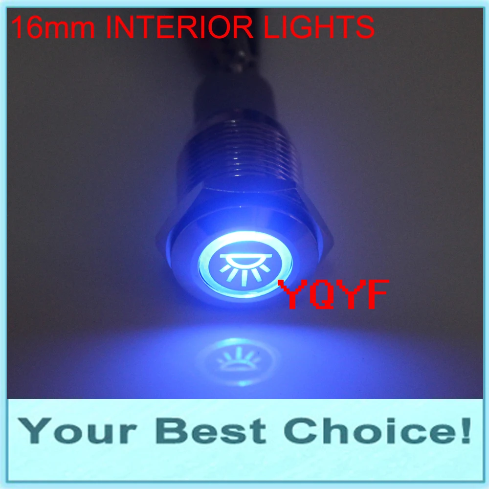 

16mm 12V LED Car Interior Lights Push Button Switch,no wire