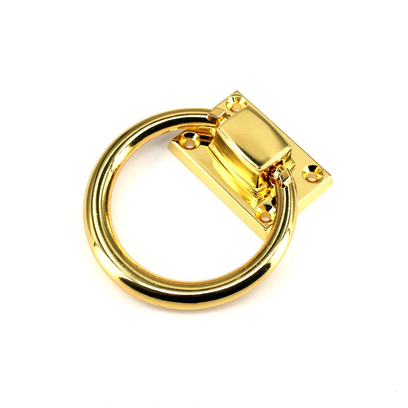 

1PCS Dia 80mm Golden color Drop Pull Ring Cabinet Knob Wooden Door Knocker Chair Pulls Handle