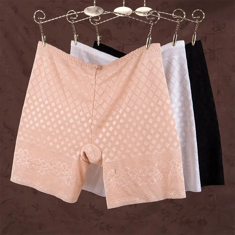 

Safety Short Pants For Women Under Skirt Plus Size Safety Shorts Pants Women Casual Slim Lace Cuffs Casual Stretched Shorts
