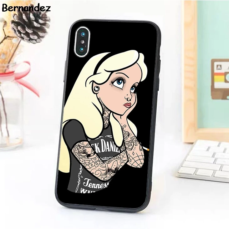 Bernandez Алиса в стране чудес панк чехол для телефона iPhone 6 S 7 8 X XR XS max 5 5S SE samsung S5 S6 S7 edge