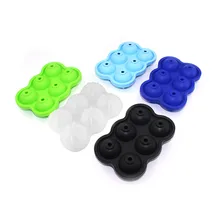 Для виски, коктейлей большая подноса кубика льда 6 отверстий для кубиков льда формы круглые круглая формочка для мороженого силиконовая форма для льда аксессуары для кухни с барной стойкой