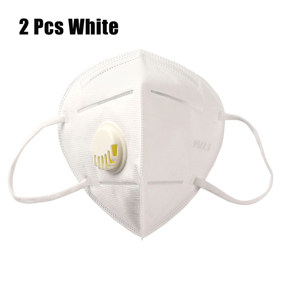 2 Pcs white 2/5/10 шт Сложите одноразовые маски пыли, химическая респиратор анти-туман Анти-частиц работу защитные маски, DIY чистой ма - Цвет: 2 Pcs white