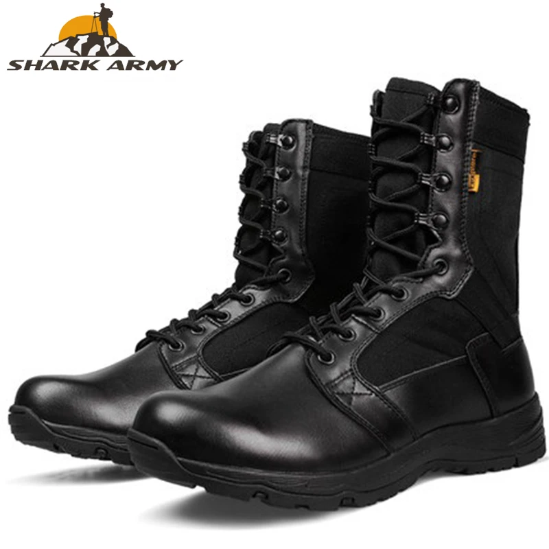 2019 Outdoor Hiking Shoes Men's Desert High-top Military Tactical Boots Men Combat Army Boots Militares Sapatos Masculino