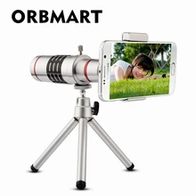 ORBMART Universal 18X Zoom Optical Telescope With Mini Tripod For Samsung iPhone Xiaomi Redmi Note Meizu Mobile Phone Lenses