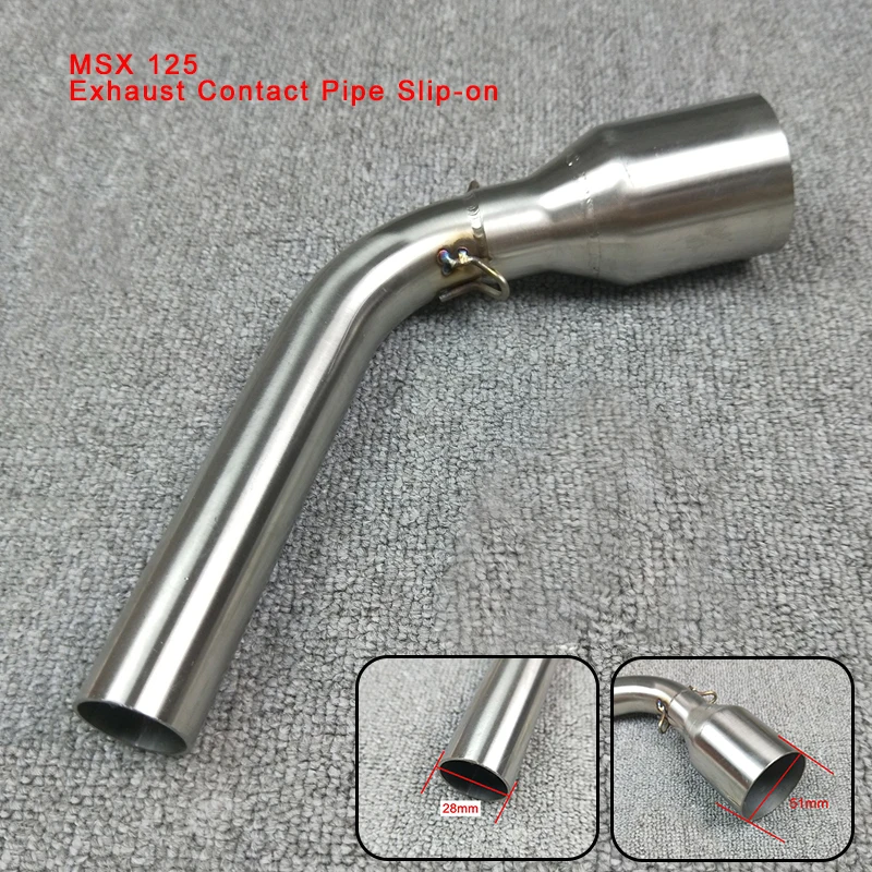 for HONDA GROM MSX125 2013 2014 2015 MSX 125 Motorcycle Exhaust Middle Contact Pipe slip-on 100% Brand New (1)