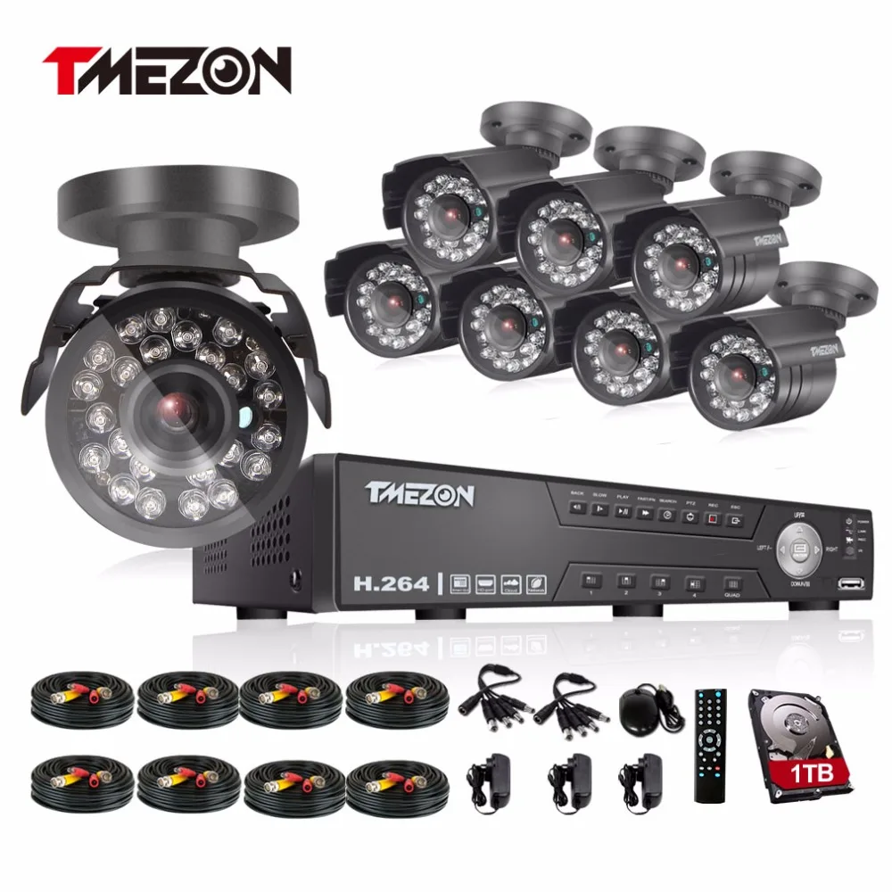bilder für Tmezon 8CH AHD DVR 8 stücke 2.0MP 1080 P Cctv-kamera-sicherheits-überwachung CCTV System Im Freien Wasserdichte IR Nachtsicht 1 TB 2 TB HD Kit bilder für Tmezon 8CH AHD DVR 8 stücke 2.0MP 1080 P Cctv-kamera-sicherheits-überwachung CCTV System Im Freien Wasserdichte IR Nachtsicht 1 TB 2 TB HD Kit