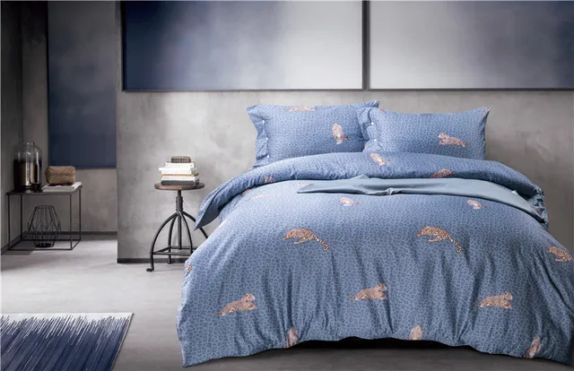 Best Price Leopard printed duvet cover set egyptian cotton duvet cover gray bed sheets europe style pillow case,queen king size bedding set Best Price Leopard printed duvet cover set egyptian cotton duvet cover gray bed sheets europe style pillow case,queen king size bedding set