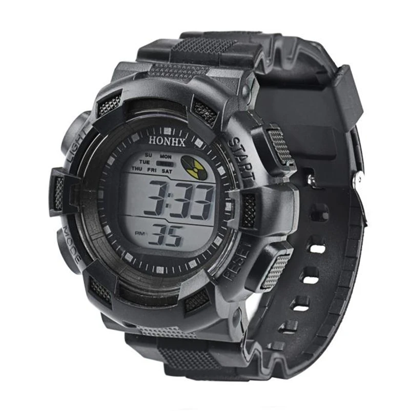 

Fashion men's watch LED Digital Watch Alarm Date Rubber Waterproof Sport Watch Wristwatchsaat erkekler Clock men relogio