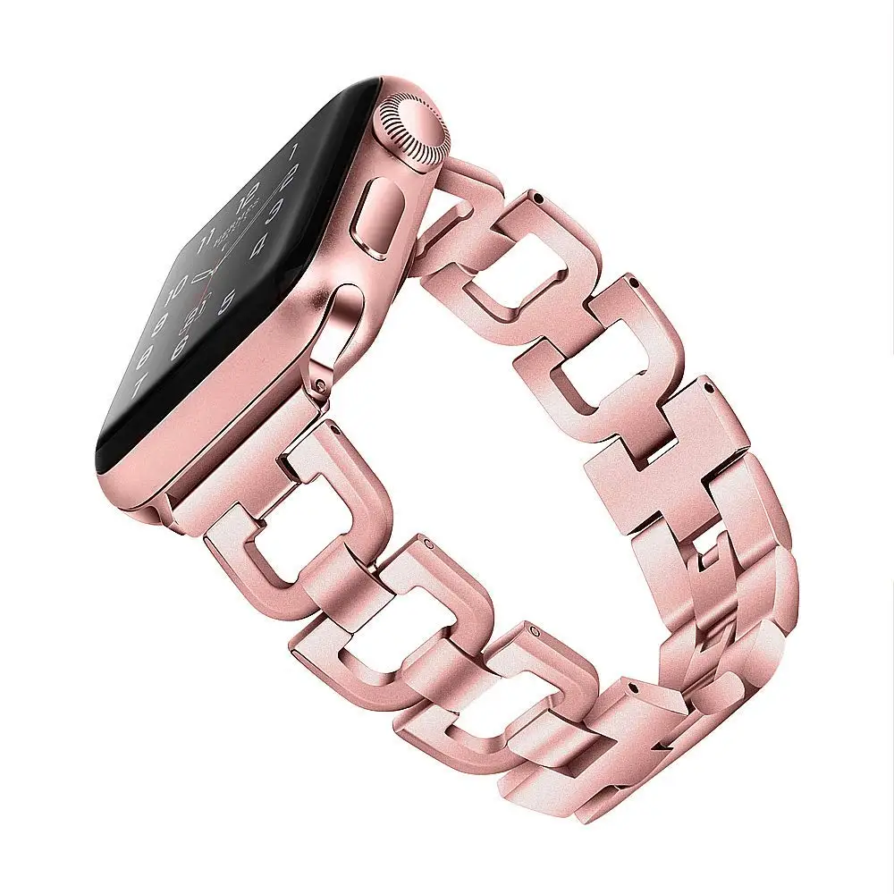 KINGBEIKE Stainless Steel Band For Apple Watchband 1/2/3/4 Series Watch Band Metal Links iwatch 38mm/42mm 40mm/44mm Bracelet