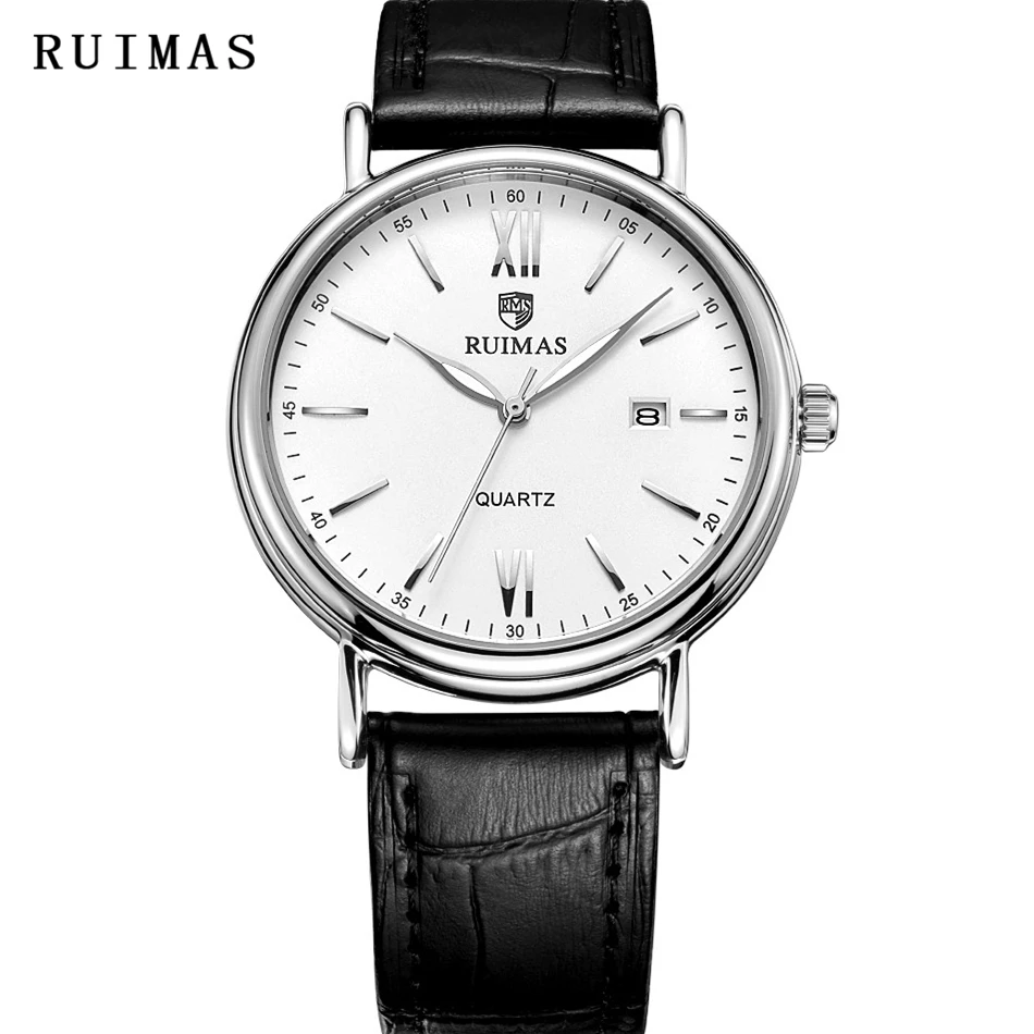 

RUIMAS Luxury Men Mechanical Watch Leather Dress Business Wristwatches Relogio Masculino Gentle Simple Watches Erkek Kol Saati