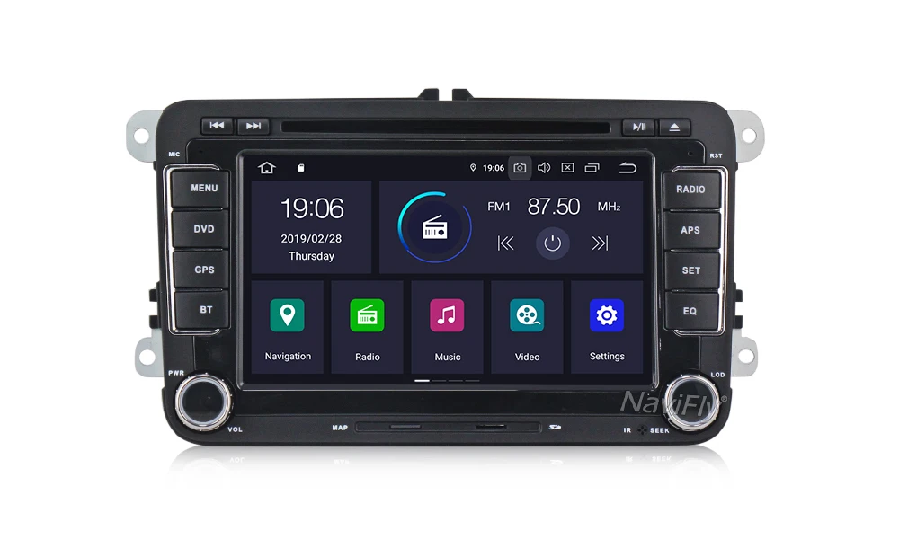 Flash Deal NaviFly Android9.0 IPS Screen DSP Audio car dvd player forVW polo golf passat tiguan skoda yeti superb rapid for skoda gps navi 35