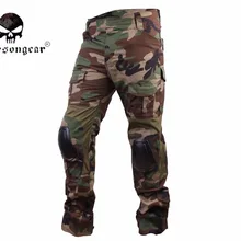 Для мужчин Военная Униформа Airsoft брюки bdu походные Emerson G3 тактические брюки с наколенники лесной EM7044