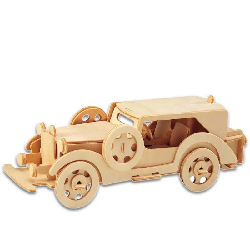 Детские игрушки деревянные 3D головоломка для детей избитая машина Монтессори обучающая игрушка Diy вызов мудростью подарок детям или взрослым - Цвет: GP014