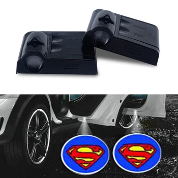 

2pcs/pair No Drill Type Wireless Car Door Welcome Light Logo Badge Lights LED Laser Ghost Shadow Projector Lamp for Most Cars