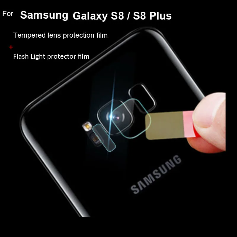 For Samsung Galaxy S8 HD Tempered glass Back Camera Lens and Flash