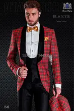 2017 New Italian Style Special Groom Wear Groomsmen Slim Fit Men Wedding Suits Prom Party Tuxedos Bridegroom (Coat+Pants+Vest)