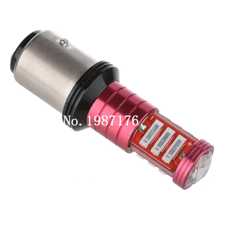 1 шт. авто светодиодный BAY15D P21/5 Вт 1157 BAZ15D P21/4 W BAW15D PR21/5 Вт 7020 11 SMD белый красный 12 V автомобиль стоп/поворот/лампа заднего фонаря