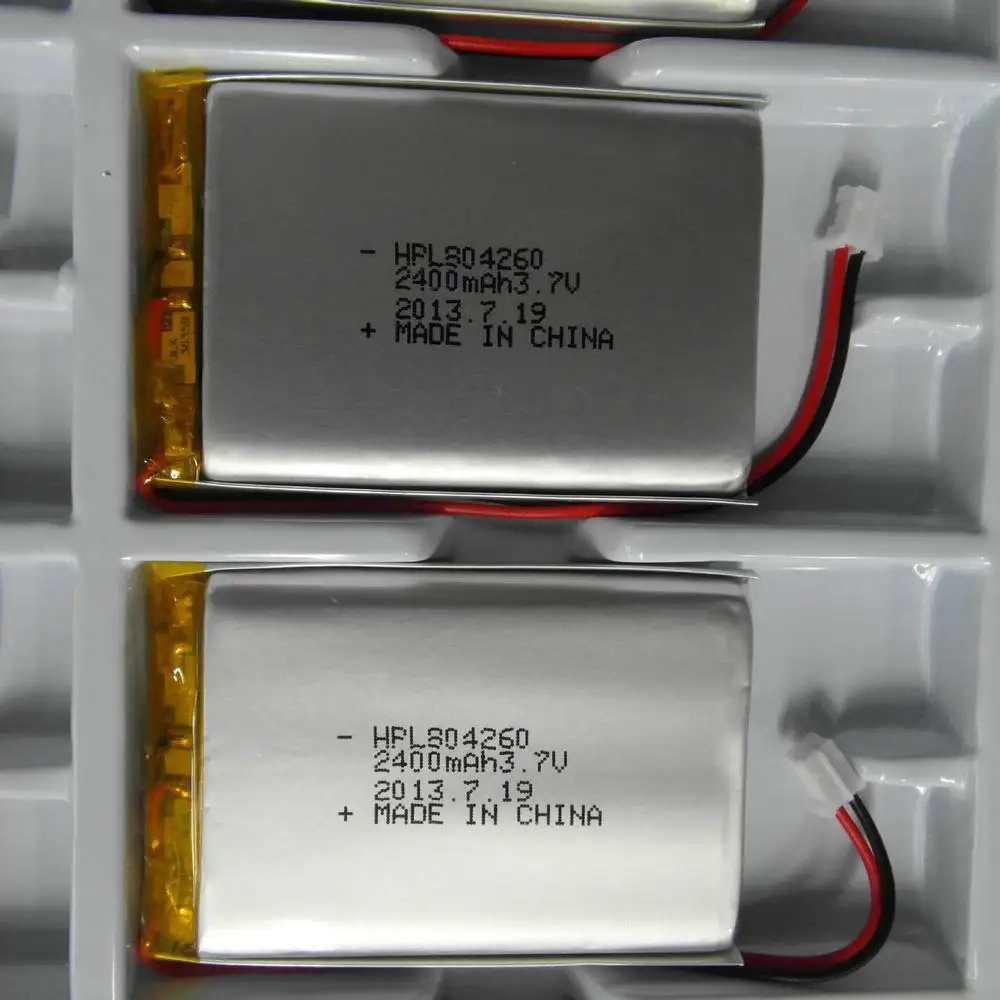 Terminal lithium polymer lithium ion battery lithium battery 2400mAh 3.7V 804260in Digital