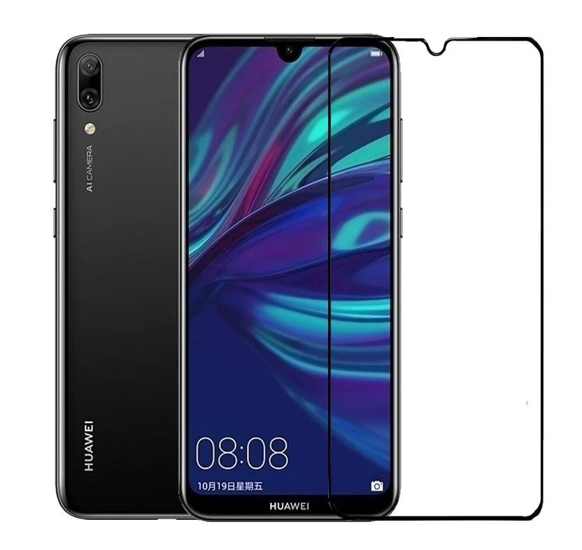2.5D 9H закаленное стекло полное покрытие защита экрана защитная пленка для Huawei Y7