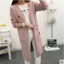 New rrive Women Long Sleeve Sweater Cardigan 2016 Fashion Cashmere Knitted Cardigans Plus Size Loose Jackets Outwear