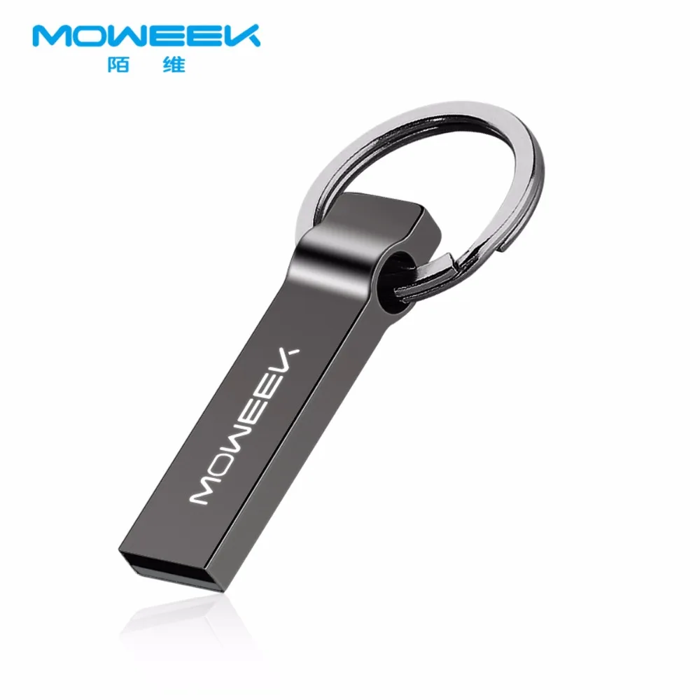 Moweek высокое качество usb flash drive металл 64 ГБ Pen Drive реальная Ёмкость 4 ГБ 8 ГБ 16 ГБ 32 ГБ USB Memory Stick брелок U диск подарок