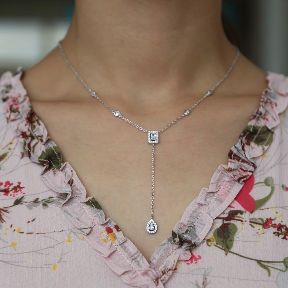Diamond Y Necklace Lariat Photos