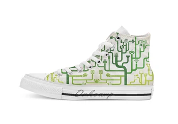 

Electronics a labyrinth Novelty Design breathable casual High Top lace-up Canvas shoes sneakers