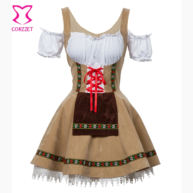 Нарядное платье горничной размера плюс, Карнавальный костюм для немецкой девушки, сексуальный костюм дирндла, костюмы на Хэллоуин для женщин, Октоберфест