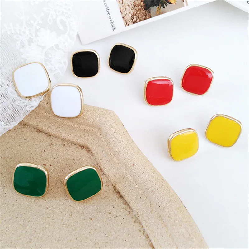 

Earrings beautiful woman contracted fashion earrings candy color restoring ancient ways geometry character earrings fine jewelry