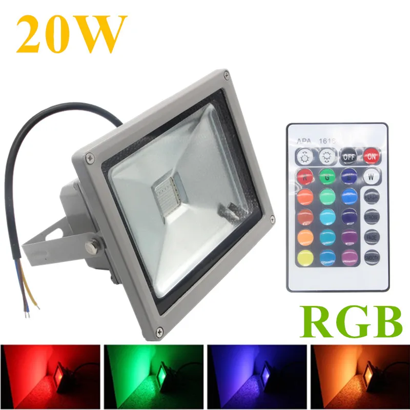 

Ip65 Spotlight RGB LED Flood Light 20W RGB Foco LED Exterior Spot Floodlight Projecteur Reflector LED Outdoor Light For Garden