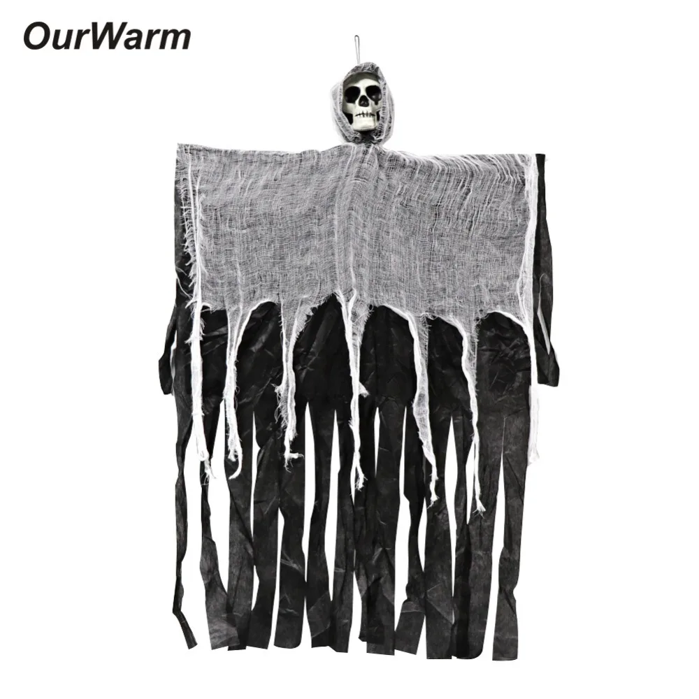 OurWarm 90*60 см Хэллоуин висит призрак ведьмы заключенный Grim Reaper дом с привидениями
