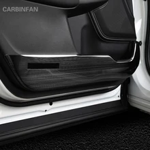 4 шт./компл. интерьер автомобиля стиль двери из нержавеющей стали топливного бака защитная накладка Авто наклейки анти-kick коврик для Honda CR-V CRV 5th C574