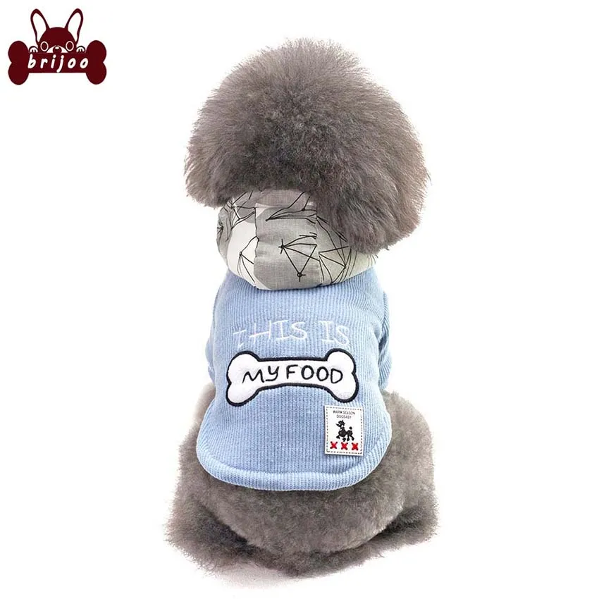Brijoo Dog Clothes Classic Pet Dogs Hoodies Clothes For Small Dogs Autumn Coat Jackets For Yorkie Chihuahua Puppy Warm Clothing