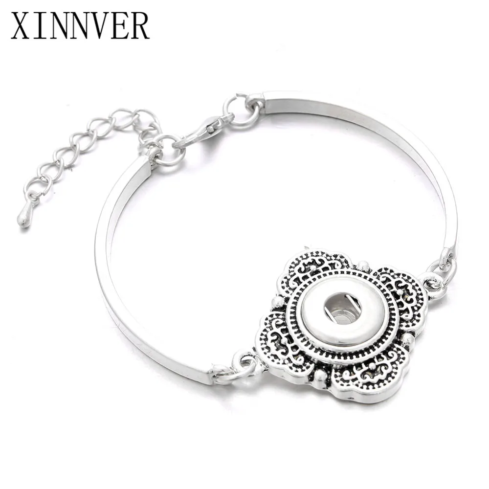 Xinnver кнопки изделия Fit 12 мм кнопки браслет и Браслеты мода металлический браслет для женщин