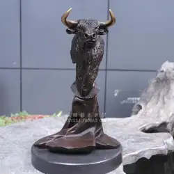 Медь скульптура ремесла скульптура украшения Домашнего Интерьера Абстрактный Испания bull глава Орнамент Подарок