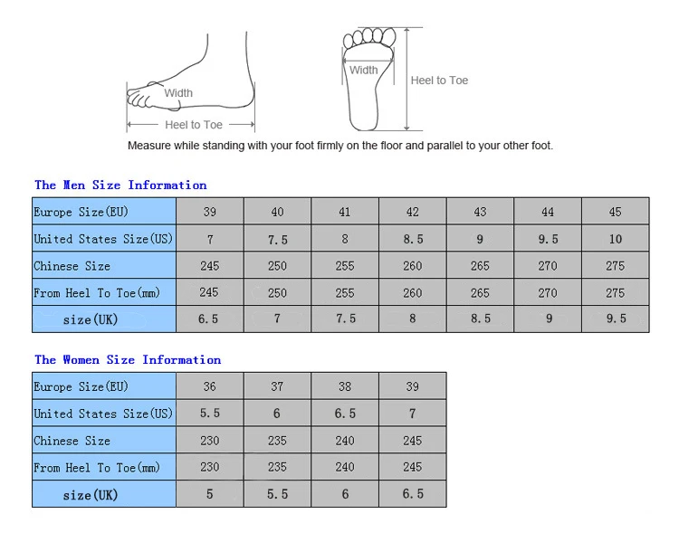 size chart merrell ali