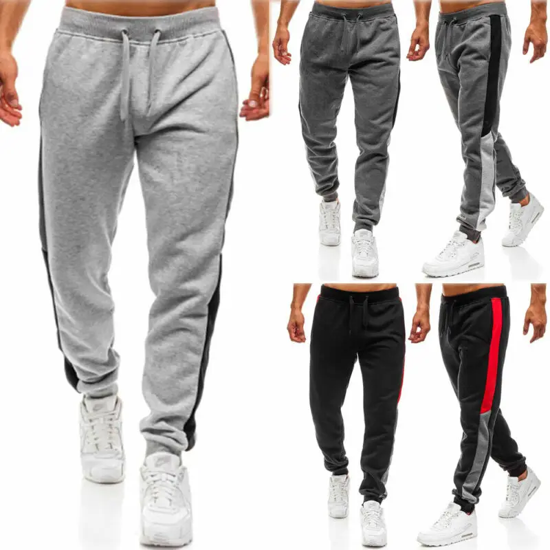 Новые повседневные мужские спортивные штаны длинные брюки, спортивный костюм для фитнеса, тренировочные штаны для бега, размер M-2XL