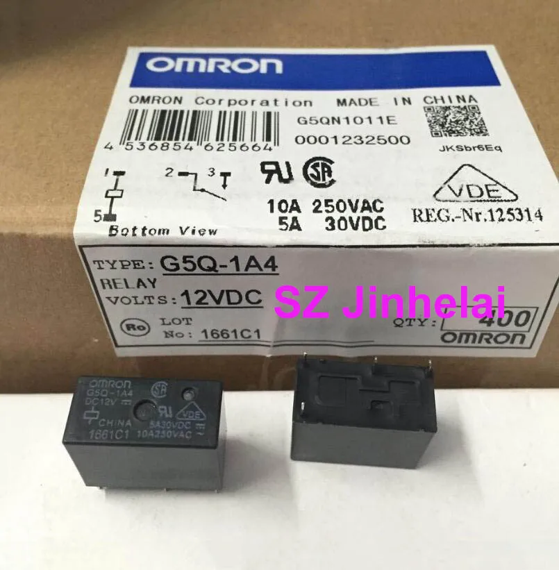 10 Pz Omron G5Q-1A4 24Vdc 12Vdc 5Vdc Autentico Relè Originale Dc24V Dc12V Dc5V