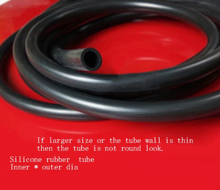 

10meters Black Silicone rubber tube inner x outer dia 1x2. 2x3, 4x6 7 8 mm pipe Hose plumbing fish tank aquarium water Drainage