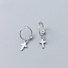 NBSAMENG 925 стерлингового серебра Крошечные Крест Сердце Звезда очаровательные гвоздики серьги для женщин Девушка ювелирные изделия подарок гипоаллергенно