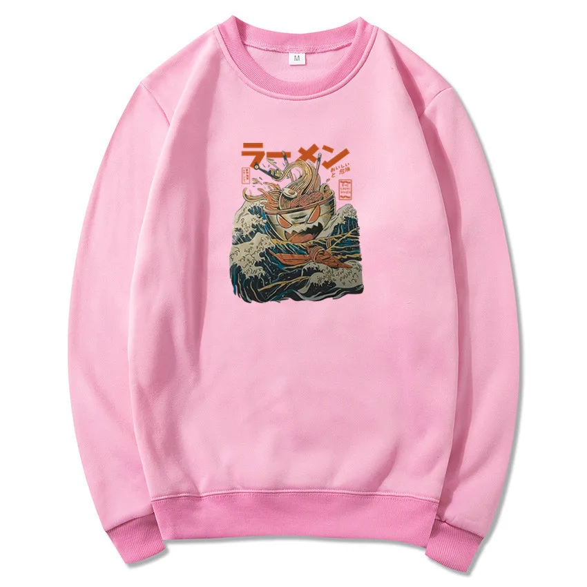 Осень зима новые толстовки Мужские Модные Винтажные свитшоты размера плюс худи с круглым вырезом брендовая одежда пуловеры уличная одежда - Цвет: Розовый