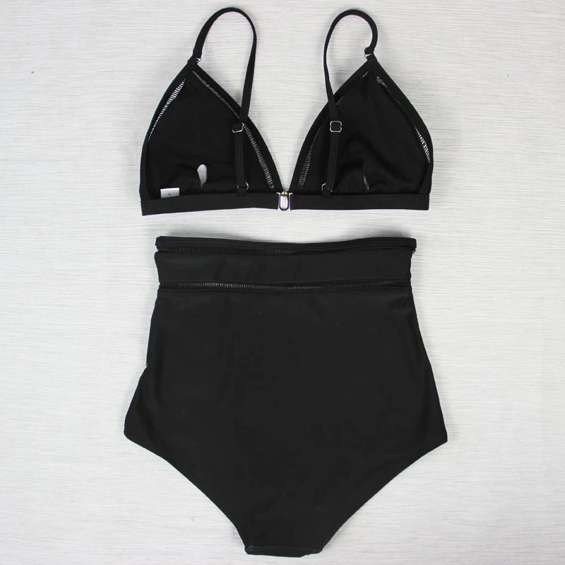 High Waist Bikini Brazilian Set Sexy Female Bikinis Condole Belt Printing Women Biquinis Retro Beach Swim Bathing Suit (2)