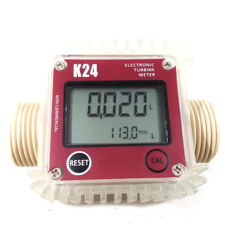 K24 turbo digital flow meter flowmeter Diesel fuel water plomeria flow indicator protable Turbine Flowmeter caudalimetro sensor 1