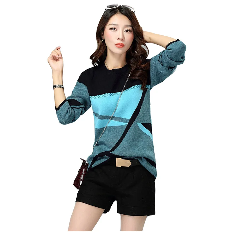 

2022 Spring autumn winter Women's sweater hedging fashion long sleeves loose tops knitting warm sweater Outerwear Female