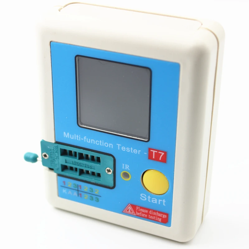 Koop LCR T7 Transistor Tester Multi functionele Didoe Triode Capaciteit Weerstand Inductie MOSFET NPN Triac MOS Detector