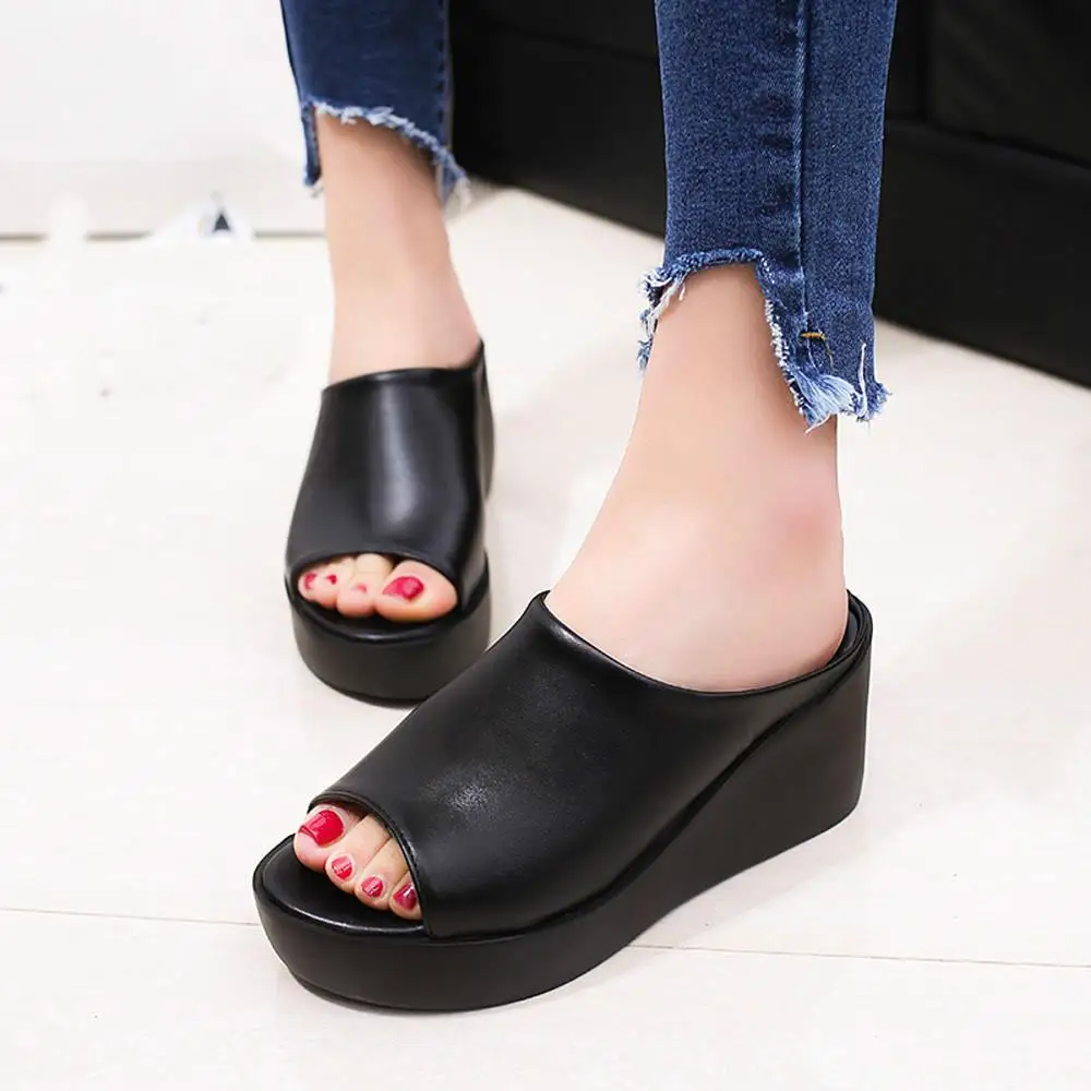 

High Heels Sandals Open Toe Thick Heel Shoes Lace Shoes Slippers Women