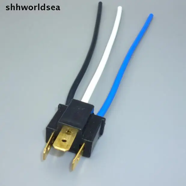 Shhworldsea 10 шт. H4 9003 3-контактный Штекерный нейлоновый разъем для лампы галогенных
